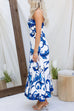 Febedress Strapless Tube Unique Print Swing Maxi Dress