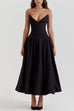 Febedress V Neck Strapless Corset Swing Maxi Dress