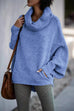 Febedress Cowl Neck Batwing Sleeves Loose Sweater