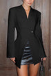 Febedress Chic V Neck Single Button Irregular Blazer