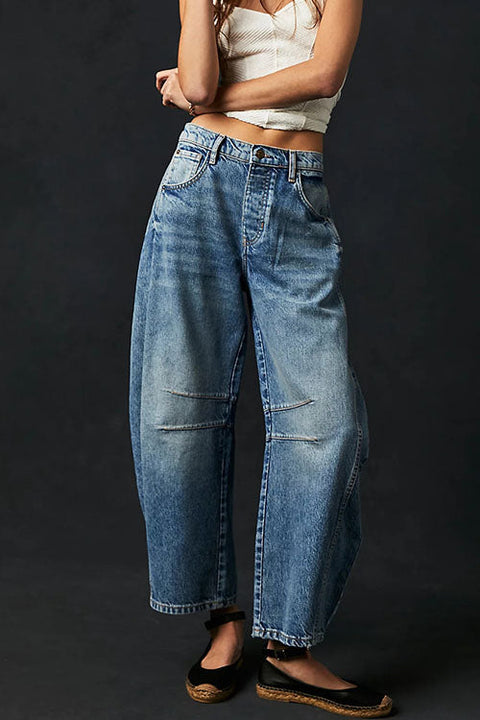 Febedress Mid Rise Barrel Leg Jeans