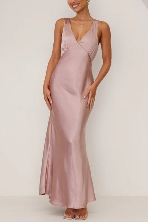 Febedress V Neck Sleeveless Maxi Party Dress