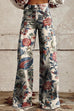 Febedress High Waist Unique Print Wide Leg Pants