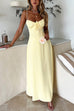 Febedress Spaghetti Strap Back Lace-up A-line Maxi Dress