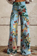 Febedress High Waist Unique Print Wide Leg Pants