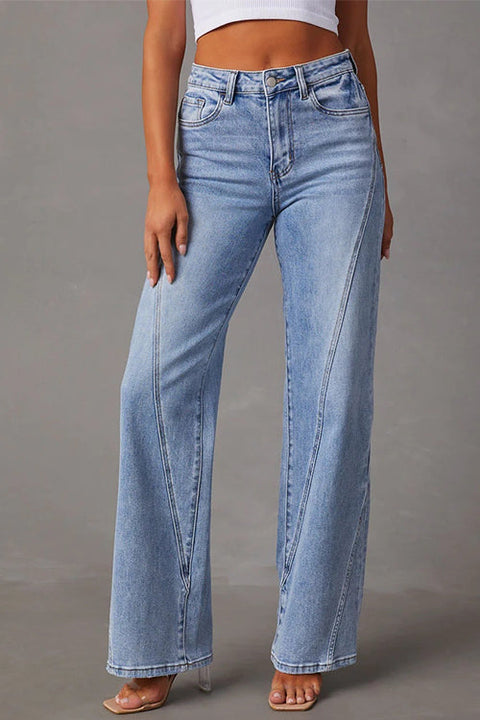 Febedress Timeless Distressed Straight Leg Splice Jeans