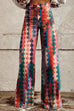 Febedress High Rise Color Block Printed Wide Leg Pants