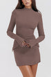 Febedress Mockneck Long Sleeves Bodycon Mini Dress