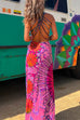 Criss Cross Backless Tie Dye Maxi Cami Dress