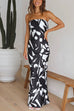 Febedress Off Shoulder Sleeveless Geometric Printed Maxi Party Dress