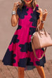 Febedress Sleeveless Printed Ruffle Midi Dress