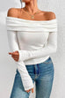 Febedress Off Shoulder Long Sleeves Bottoming Shirt