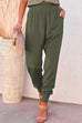 Febedress Solid Side Split Pockets Jogger Pants