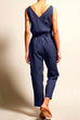 Febedress Casual V Neck Sleeveless Wrapped Jumpsuit