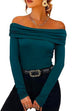 Febedress Off Shoulder Long Sleeves Bottoming Shirt