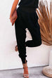 Febedress Solid Side Split Pockets Jogger Pants