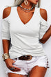 Febedress Wrap V Neck Cold Shoulder Top