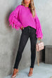 Febedress Crewneck Tassel Long Sleeve Loose Sweater