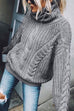 Febedress Winter Turtleneck Long Sleeve Solid Knit Sweater