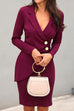 Febedress Fashion Style Wrap V Neck Buttons Bodycon Dress