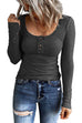 Febedress Crewneck Buttons Long Sleeve Bottoming Top