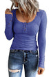 Febedress Crewneck Buttons Long Sleeve Bottoming Top