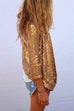 Febedress Open Front Long Sleeve Sequin Cardigans