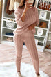 Febedress Crewneck Long Sleeve Sweater and Slim Fit Pants Solid Set