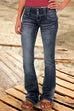 Febedress Button Down Bell Bottom Jeans with Pockets