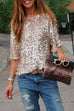 Febedress Crewneck Half Sleeve Sequin T Shirt