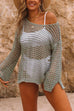 Febedress Crewneck Hollow Out Side Split Cover Up