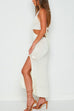 Febedress V Neck Sleeveless Cut Out Side Spit Beach Dress