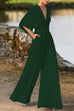 Febedress Deep V Neck High Waist Wide Leg Jumpsuit