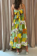 Febedress Bow Knot Back Dinosaur Printed Cami Maxi Holiday Dress