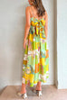 Febedress Bow Knot Back Dinosaur Printed Cami Maxi Holiday Dress