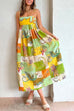 Febedress Bow Knot Back Dinosaur Printed Cami Maxi Holiday Dress