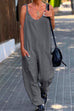 Febedress Scoop Neck Pockets Solid Slouchy Cami Jumpsuit