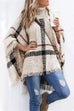 Febedress Chicest Tassel Lattice Cloak Poncho Sweater