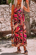 Febedress V Neck Sleeveless Maxi Bohemia Printed Dress