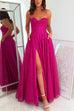 Febedress Lace Up Backless High Slit Corest Glitter Maxi Gown Dress