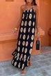 Febedress Tie Knot One Shoulder Boho Printed Maxi Vacation Dress