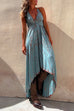 Febedress V Neck High Low Hem Tie Dye Maxi Cami Dress