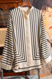 Febedress Button Up Long Sleeves Striped Silk Scarf Blouse