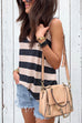 Febedress V Neck Striped Tank Top