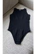 Febedress Sleeveless Stretchy Triangle Swim Inspired Bodysuit