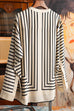 Febedress Button Up Long Sleeves Striped Silk Scarf Blouse