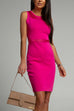 Febedress Mesh Splice Waisted Sleeveless Pencil Dress