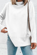 Febedress Turtleneck Drop Shoulder Long Sleeve Sweater Top