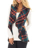 Febedress Lush Sleeveless Plaid Jacket Vest with Pockets