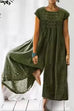 Febedress Ruched Short Sleeve Wide Leg Baggy Jumpsuit